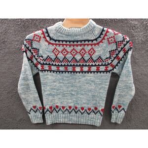 Vintage PARKLEY PHILA PA Knit Acrylic Sweater Geometric Sz Medium - Taiwan ROC